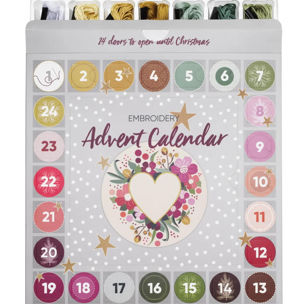 Adventskalender broderi kit – allt för att brodera varje dag mot julafton