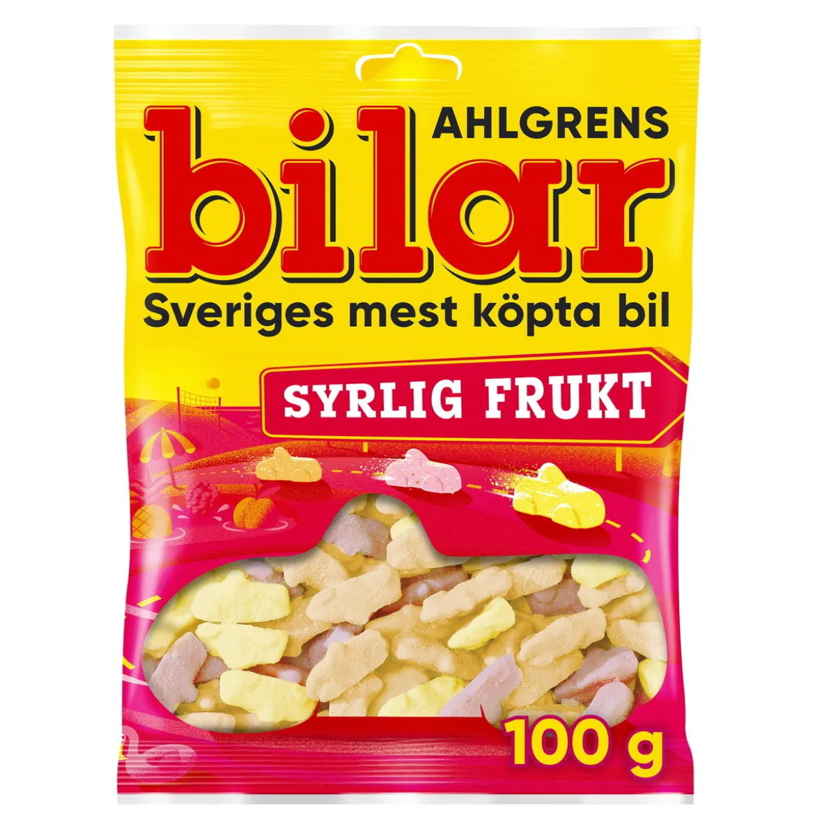 Ahlgrens Bilar Syrlig Frukt 130 gram