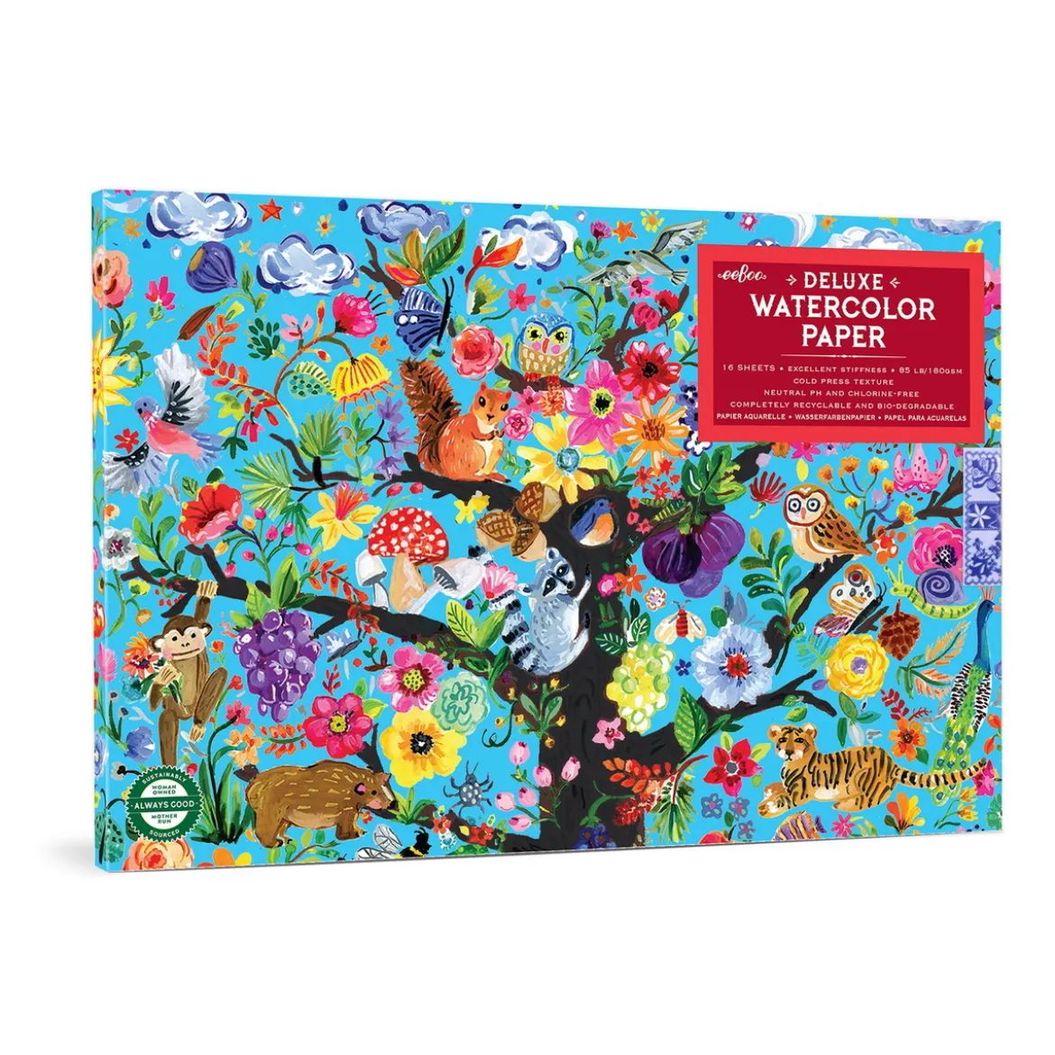 Akvarellblock Livets Träd, 24×16,5 cm, 16 ark