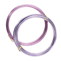 Aluminiumtråd lila, längd 2×3 meter, Ø2,5 mm