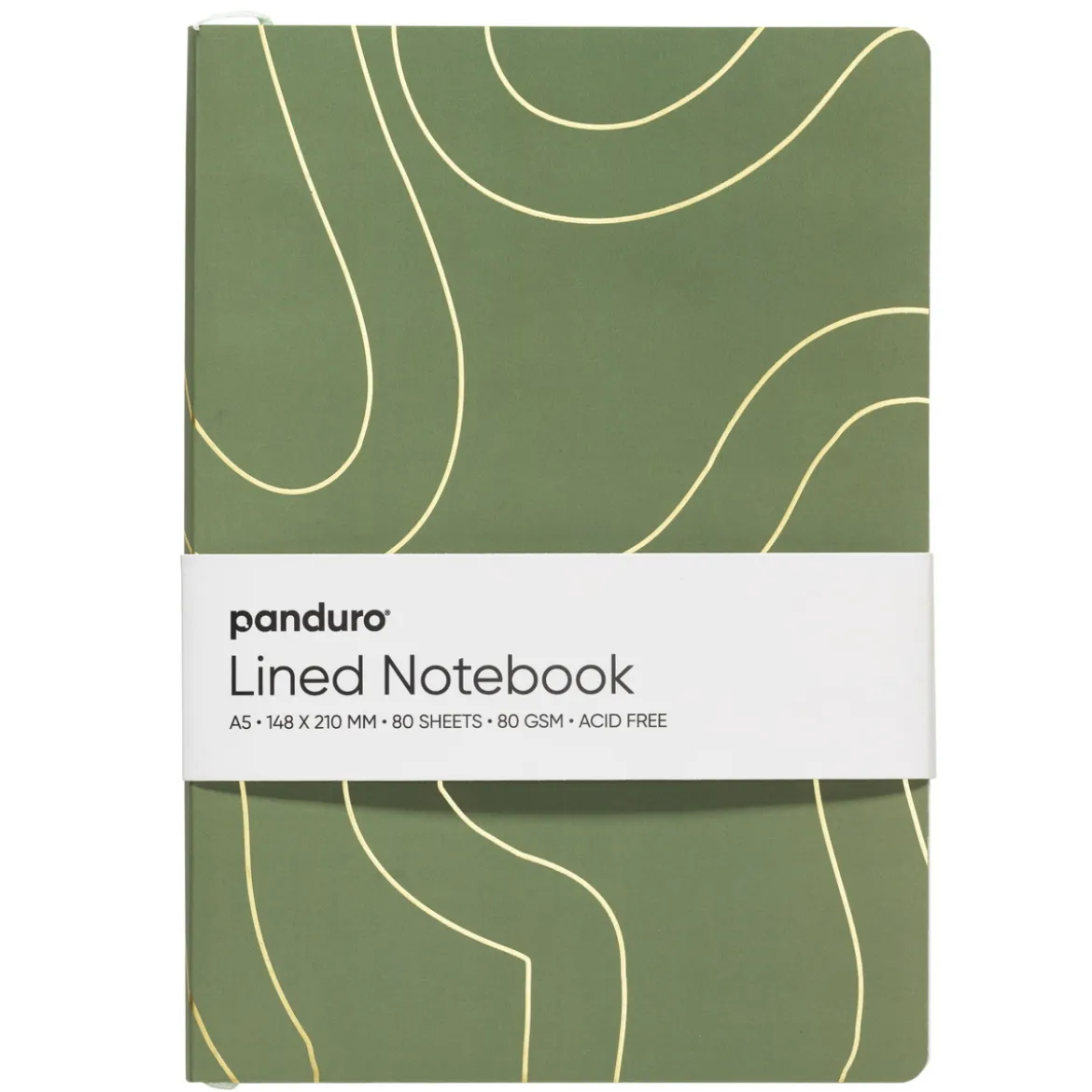 Anteckningsbok A5 (148×210 mm), 80 linjerade ark, 80 g/m²