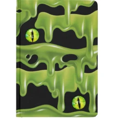 Anteckningsbok A5 slimy med ögon! Skräckinjagande skrivbok med 80 linjerade ark, 80 g/m²