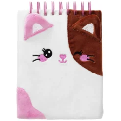 Anteckningsbok fluffiga kawaii katten! 14,5×18,5 cm, 80 vita ark, spiralbunden