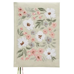 Anteckningsbok med broderat blommigt omslag, A5 (148×210 mm), 80 ark, 80 g/m²