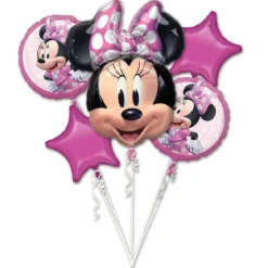 Ballongbukett Mimmi – 53×66 cm stor Mimmi Mus och 4 mindre ballonger