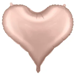 Ballong 61×53 cm – roséfärgat hjärta, perfekt för alla hjärtans dag & valentines