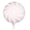 Ballong Ø35 cm – vit ballong med rosa virvel / swirl