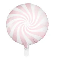 Ballong Ø35 cm – vit ballong med rosa virvel / swirl