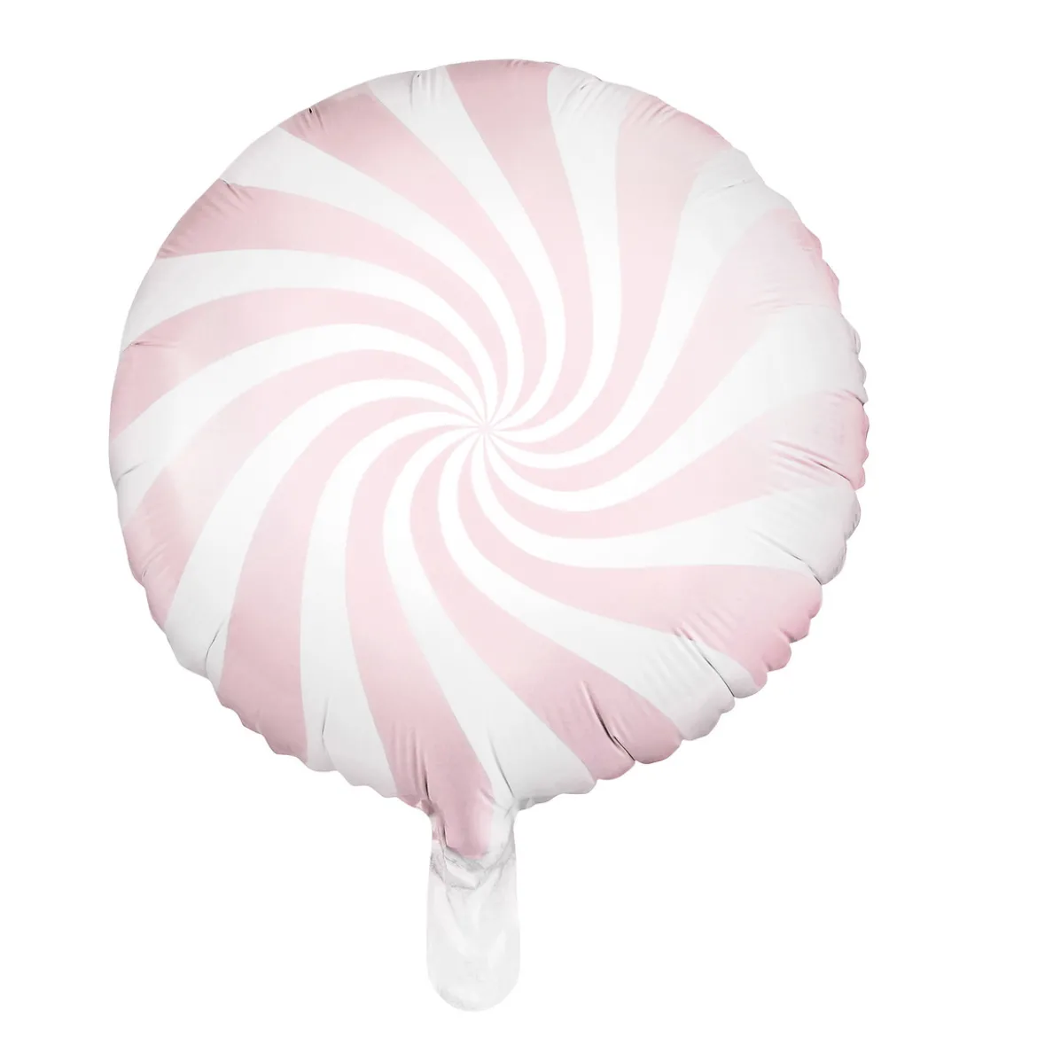 Ballong Ø35 cm – vit ballong med rosa virvel / swirl