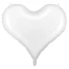 Ballong 61×53 cm – vitt hjärta, perfekt för alla hjärtans dag & valentines