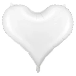 Ballong 61×53 cm – vitt hjärta, perfekt för alla hjärtans dag & valentines