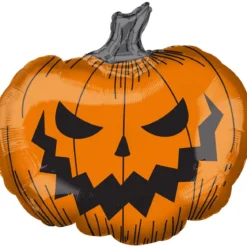 Ballong med en stor hemsk pumpa 73×68 cm – perfekt till halloween-festen