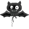 Ballong med stor svart fladdermus 104×60 cm – perfekt till halloween-festen