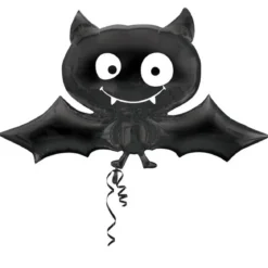 Ballong med stor svart fladdermus 104×60 cm – perfekt till halloween-festen