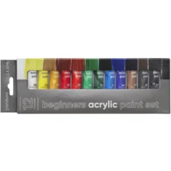 Beginners Acrylic Paint, akrylfärger för nybörjare 12×12 ml