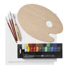Beginners Oil Paint Kit, allt för nybörjaren som vill börja måla med oljefärg