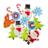 70 bitar med självhäftande funky foam / dekorgummi med glada julmotiv