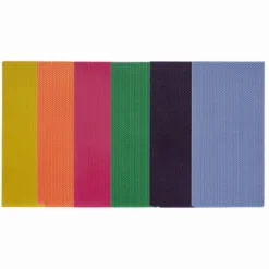 Bivaxkakor för ljustillverkning, 6 st. ark i mixade basfärger – 19,5×34 cm