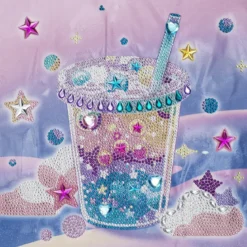 Bling Dots, diamond painting för barn 8+ år, stor & gnistrande boba tea! 30×30 cm