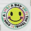 Bling Dots Glow, diamond painting för barn 8+ år – självlysande smiley Ø40 cm
