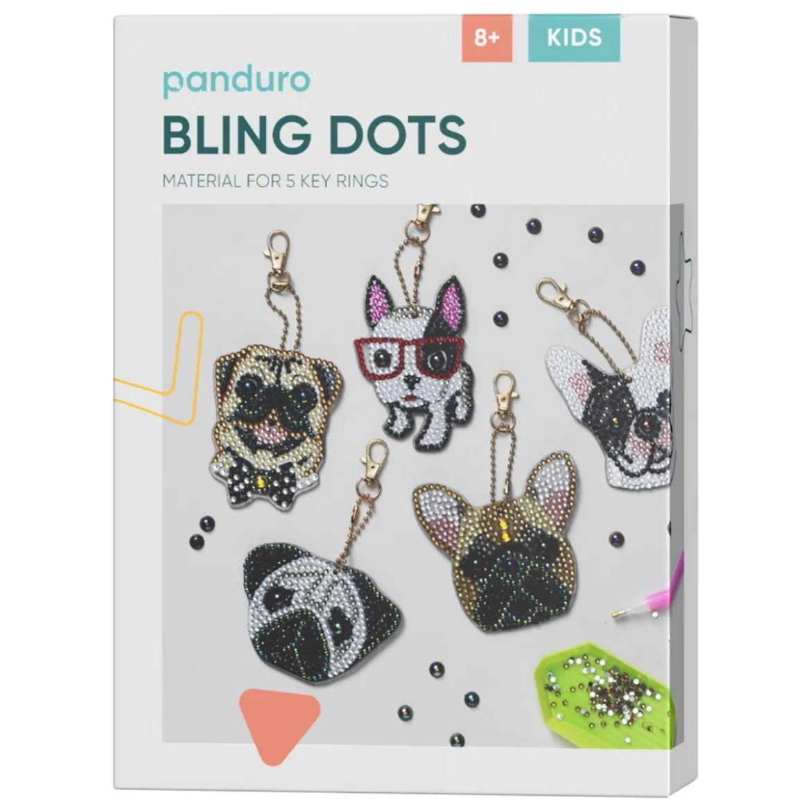 Bling Dots Kit, pärla 5 galet söta och roliga hundar!