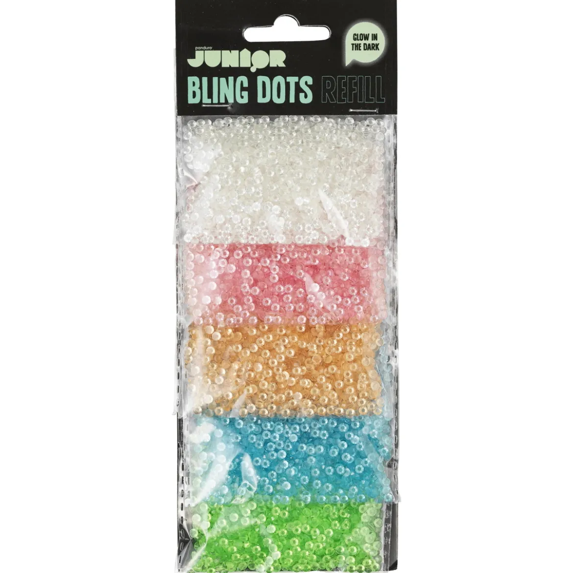 Bling Dots Refill Glow In The Dark Ø3 mm - 5 påsar självlysande bling dots