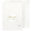 Block med designark A4, 12 transparenta ark med detaljer i guldmetallic, 113 g/m²