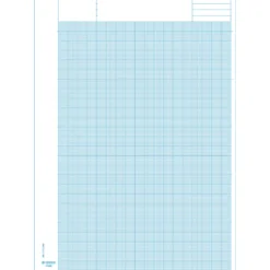 Block med millimeterrutor i blått för ritningar m.m. A4 – 210x297 mm, 50 ark