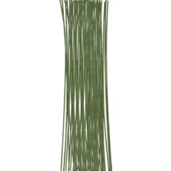 Blomsterpinnar / blomstertråd – 50 gröna pappersklädda pinnar à 30 cm, Ø 2,0 mm