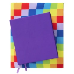 Bokomslag av stretchtyg, skyddsomslag för böcker – Rainbow 2-pack, 18×33 & 23×27 cm