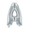Bokstavsballong A silver 32 cm