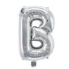 Bokstavsballong B silver 32 cm