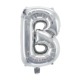 Bokstavsballong B silver 32 cm