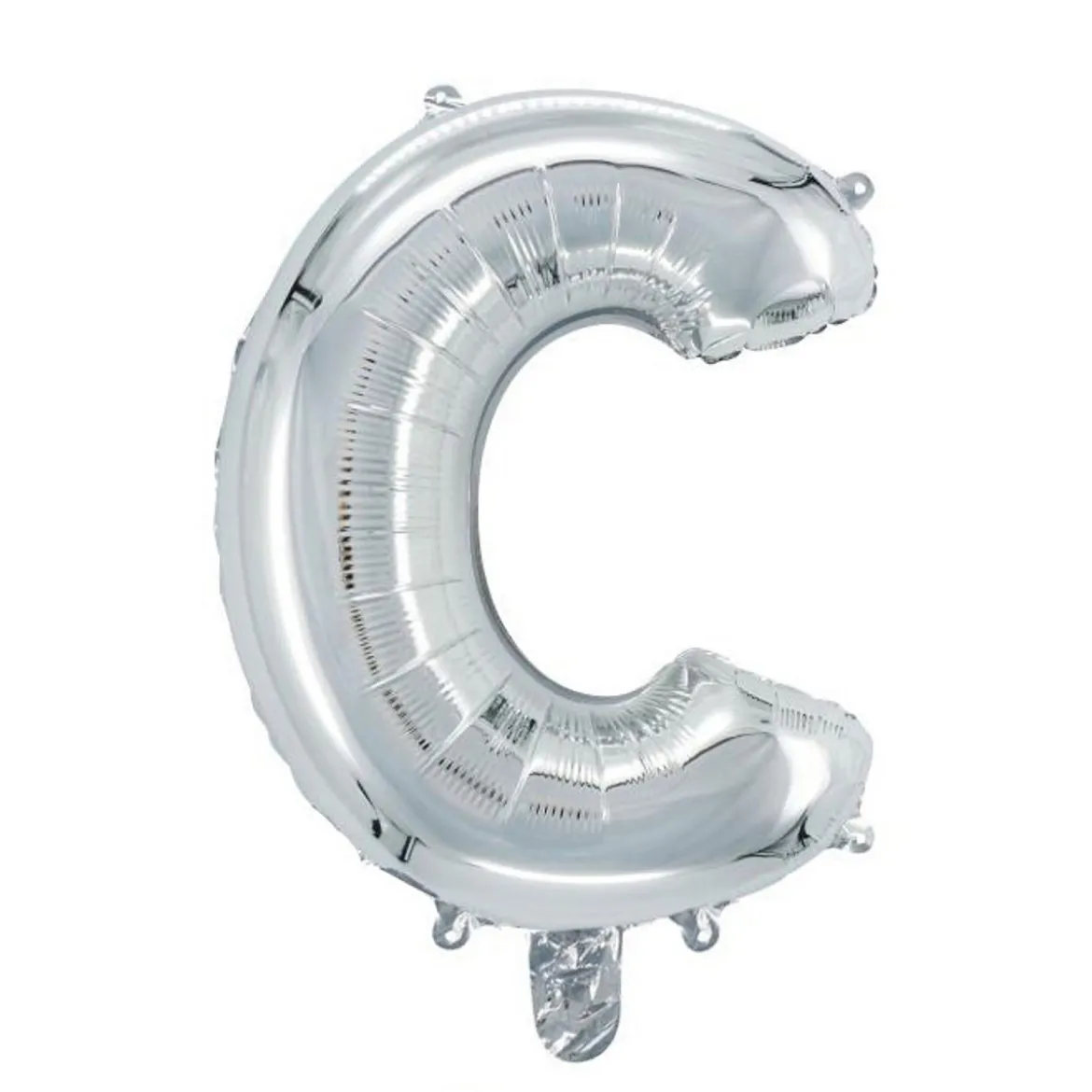 Bokstavsballong C silver 32 cm