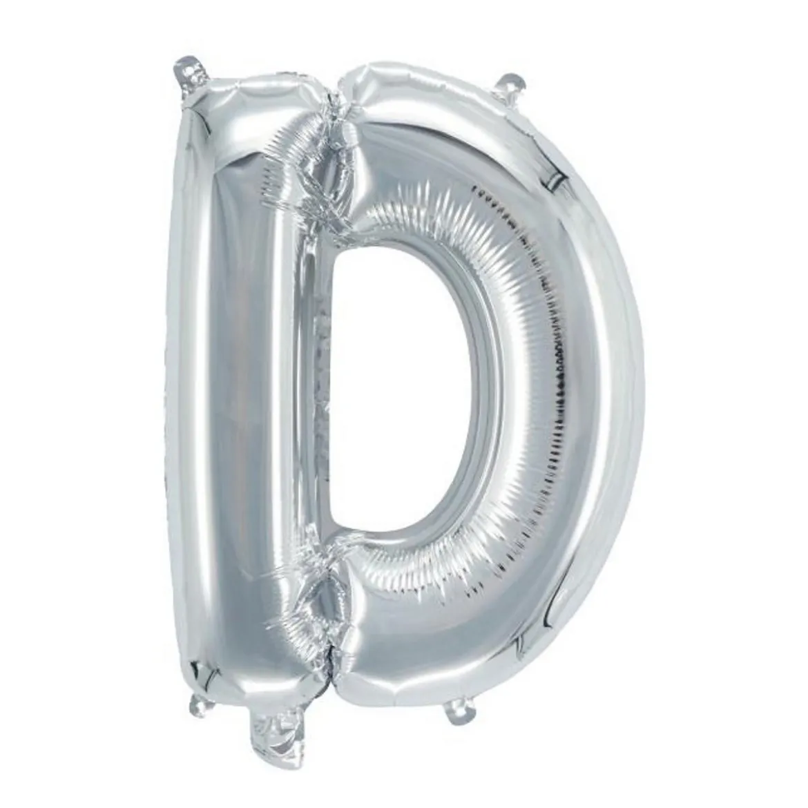 Bokstavsballong D silver 32 cm