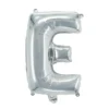 Bokstavsballong E silver 32 cm