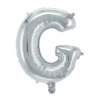 Bokstavsballong G silver 32 cm