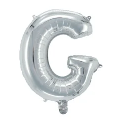 Bokstavsballong G silver 32 cm