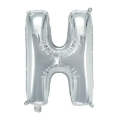 Bokstavsballong H silver 32 cm
