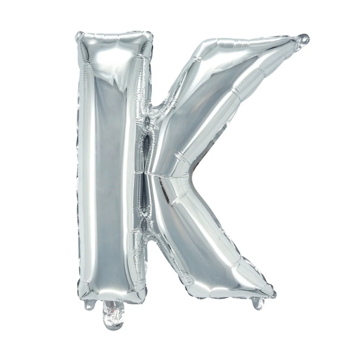 Bokstavsballong K silver 32 cm
