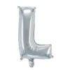 Bokstavsballong L silver 32 cm