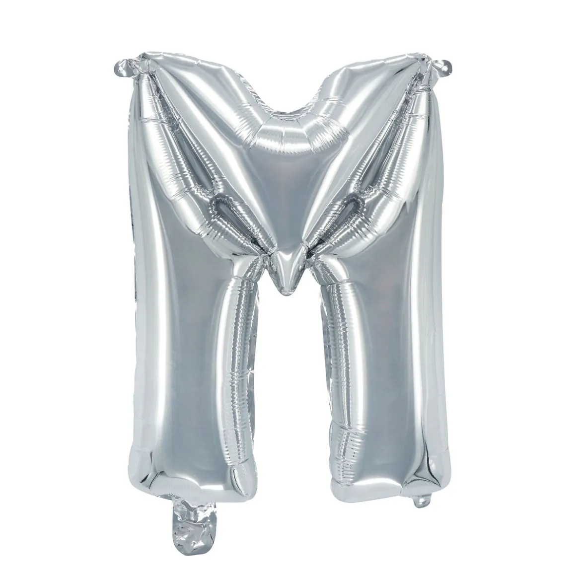 Bokstavsballong M silver 32 cm