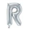 Bokstavsballong R silver 32 cm