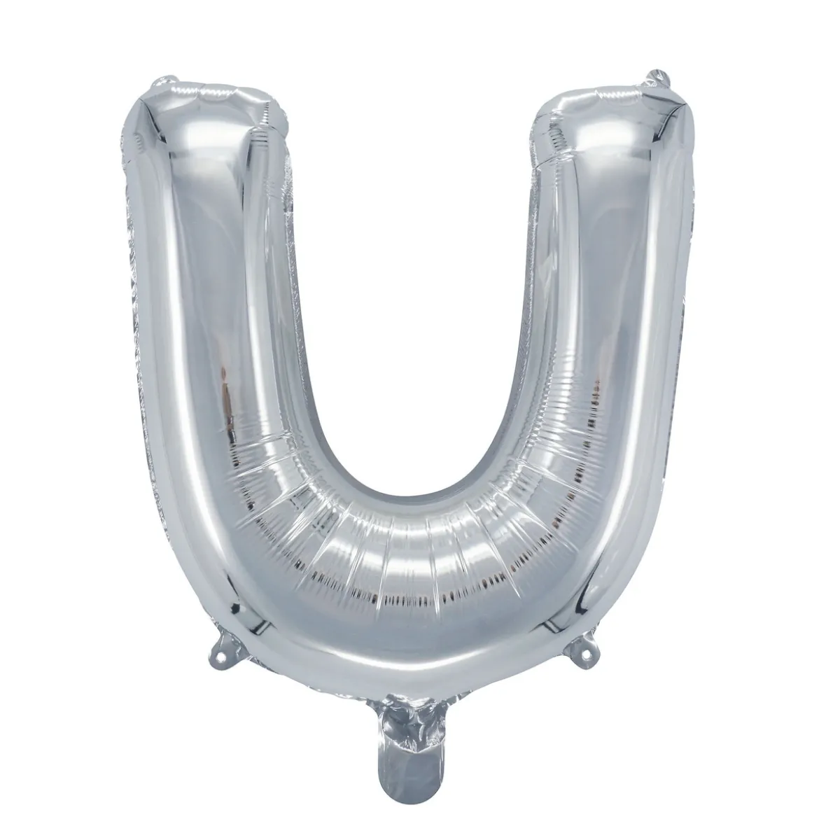 Bokstavsballong U silver 32 cm