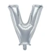 Bokstavsballong V silver 32 cm