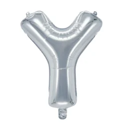 Bokstavsballong Y silver 32 cm