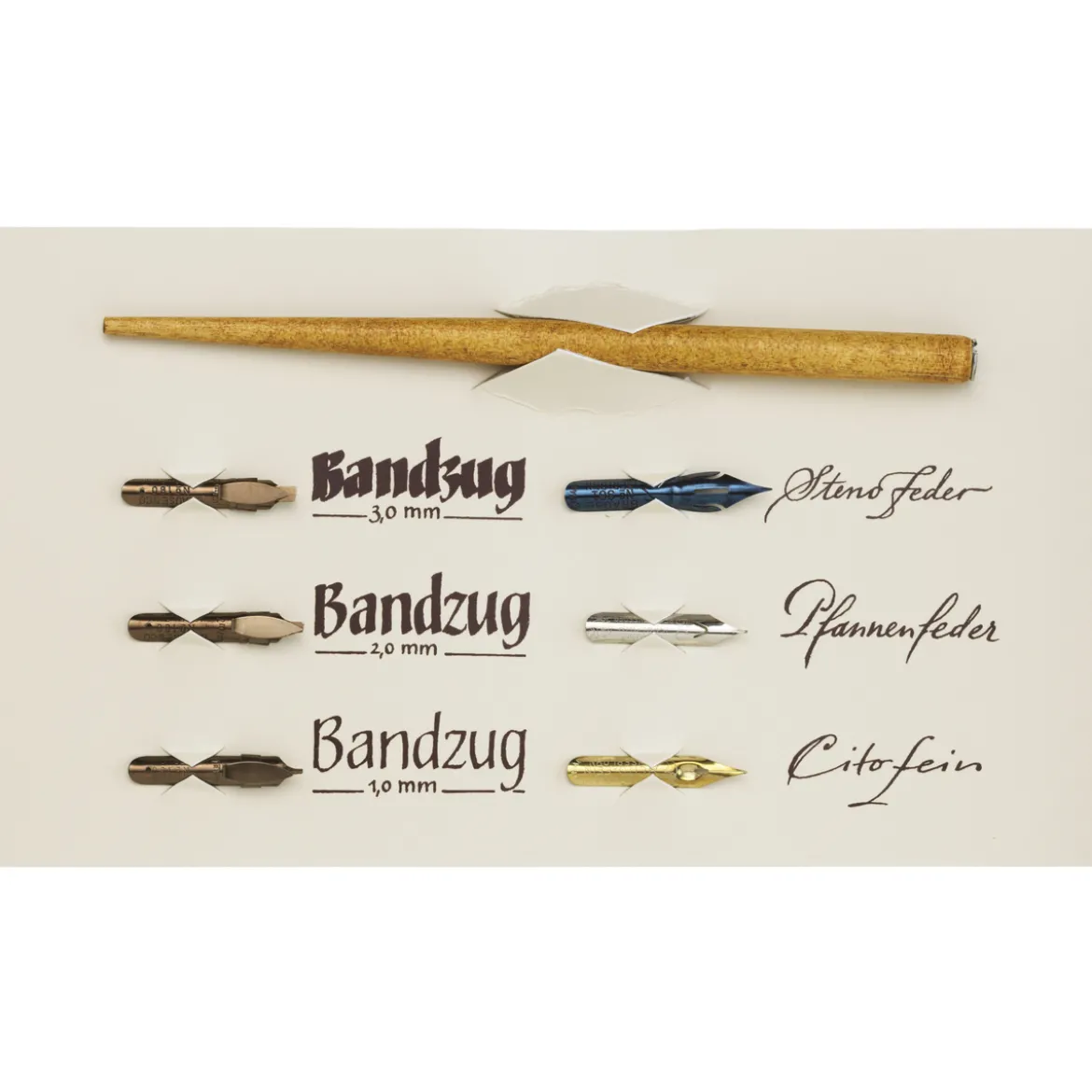Brause kalligrafi set natur 6p
