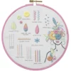 Broderikit Vackra stygn & blommor Ø20 cm – allt för ett lärorikt broderi!