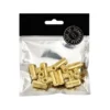 Bulldog klämmor guld 25mm 8p