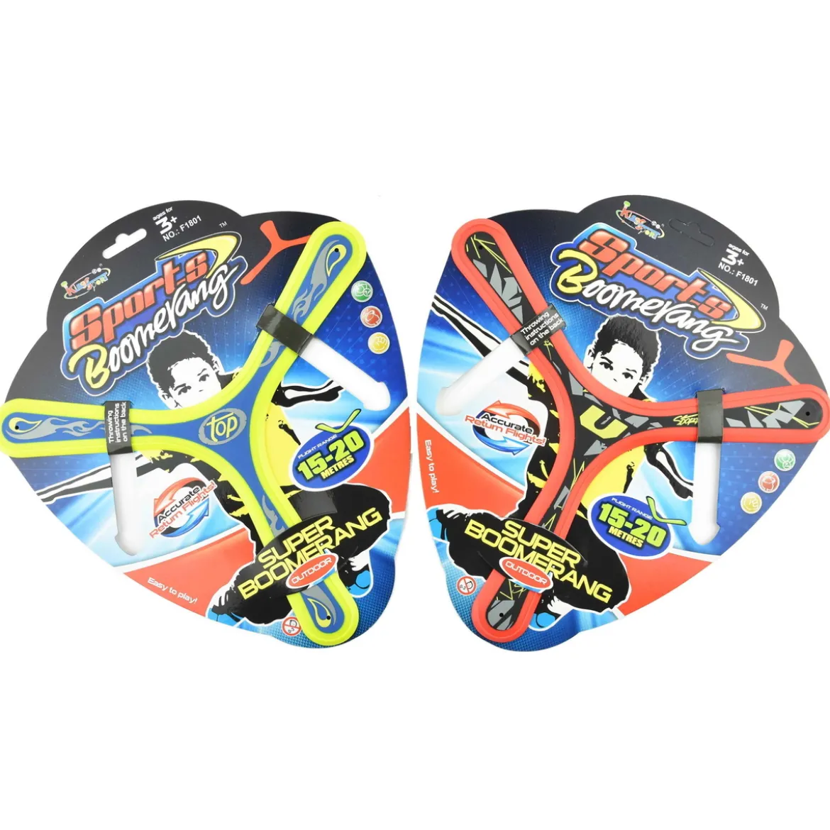Bumerang boomerang av plast Ø27 cm – pris per styck, säljs assorterat.